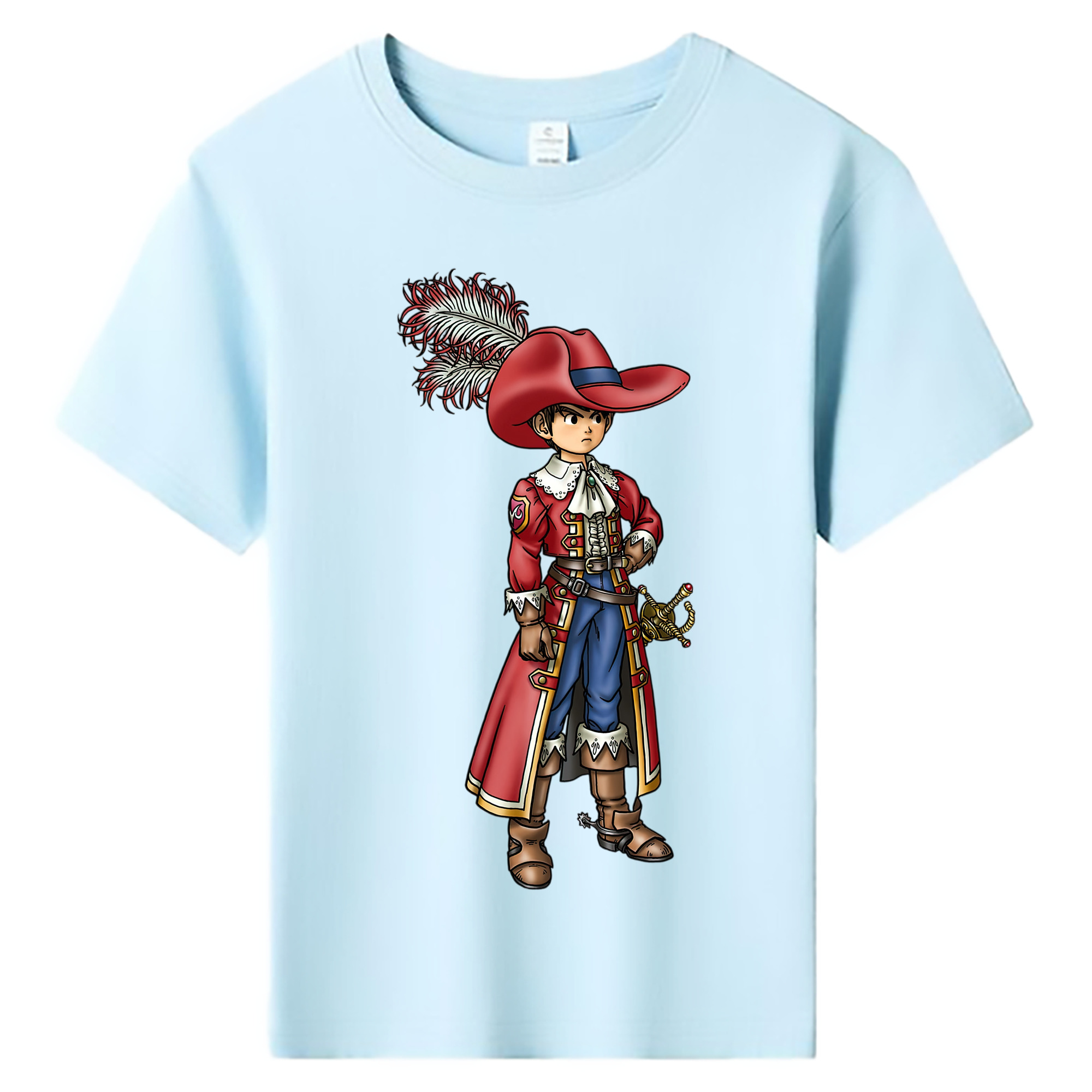 （画像用） ドラゴンクエスト Doragon Kuesuto Dragon Quest 綿100％キッズTシャツ（フロントプリント）